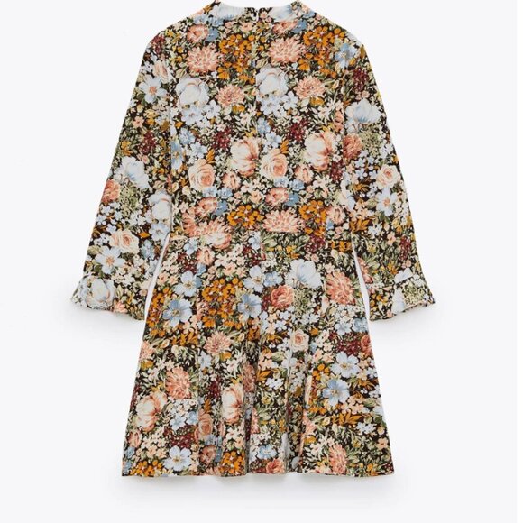 ZARA Vintage Floral Print Dress - (Size S) NEW WITH TAG! - Picture 3 of 8